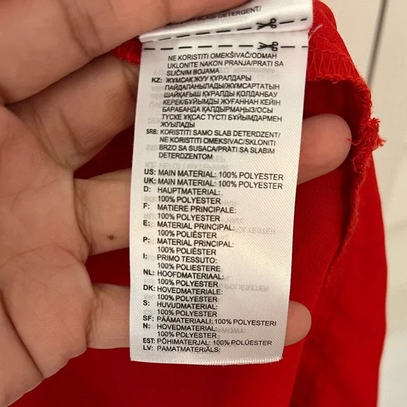 Adidas |  Sleek drop hem dress in red - Picture 5 of 8